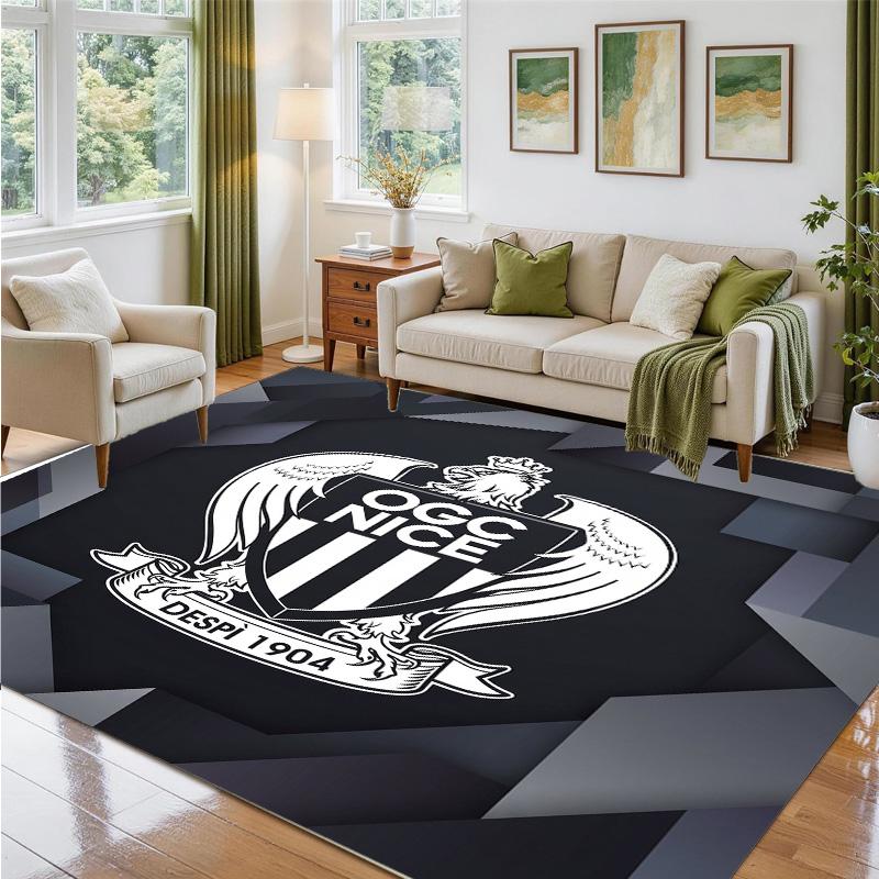 OGC Nice FC Design Crystal Velvet Rug Soft Decorative Mat for Bedroom Entrance
