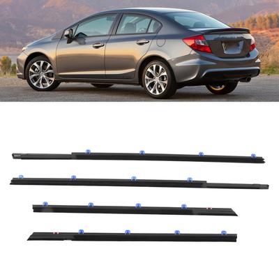 Car Window Weatherstrip Trim 72450 TR0 A01 Moulding Trim Belt for Civic Sedan 2012 To 2015 Window Moulding Trim Belt