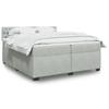 Vidaxl Letto Continentale Con Materasso, Grigio Chiaro, Velluto, 200X200Cm