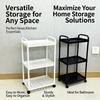 3/4-Tier Storage Cart,Multifunction Utility Rolling Cart Kitchen Storage Organizer,Mobile Shelving Unit Cart with Wheels for Bat
