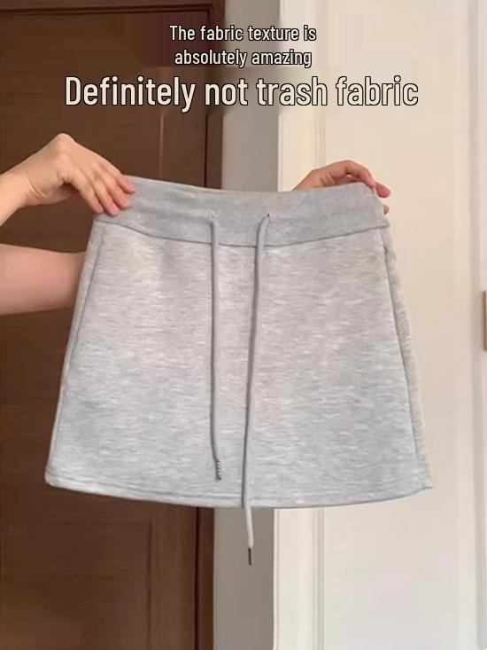 Women s 2026 Grey A-line Bodycon Skirt: Summer Casual Sports Style XL