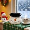 Christmas Snowman Planter Pot Santa Claus Head Resin Succulents Herb Plants Flower Pot Home Balcony Garden Decoration