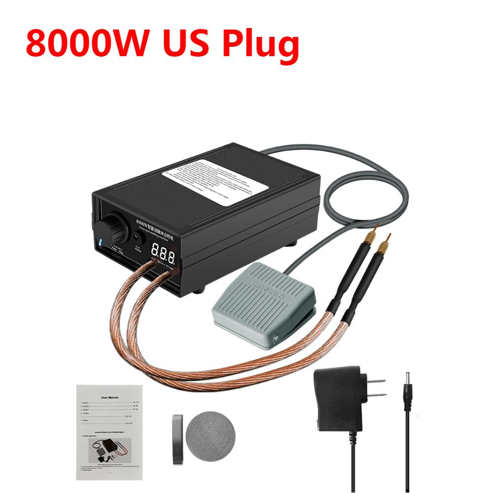 Saldatrice A Punti Portatile Da 8000 W, Regolabile Da 0 A 1200 A, Batteria Al Litio Da 9600 MAh Penna Per Saldatura Doppia Per Batteria 18650 87232499