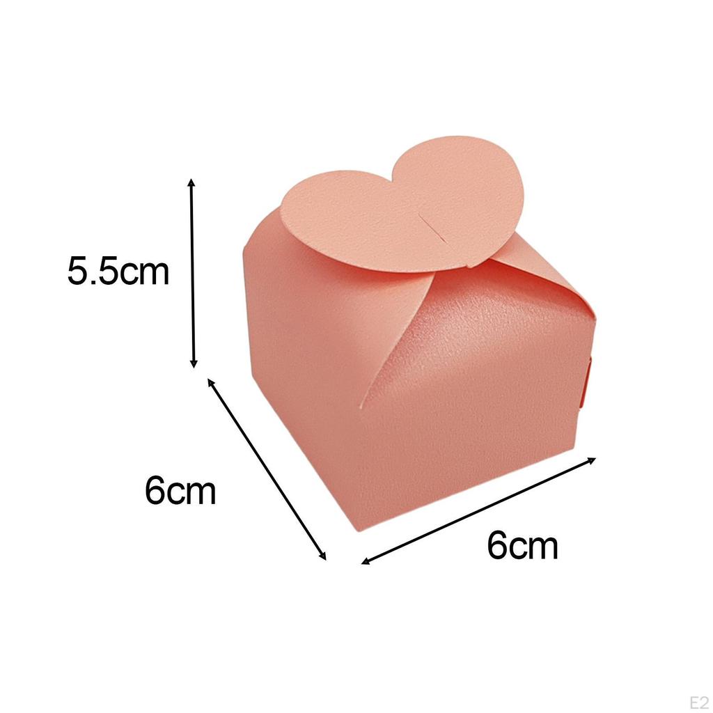 50Pcs Candy Boxes for Guests Paper Gift Collapsible Packaging Festival