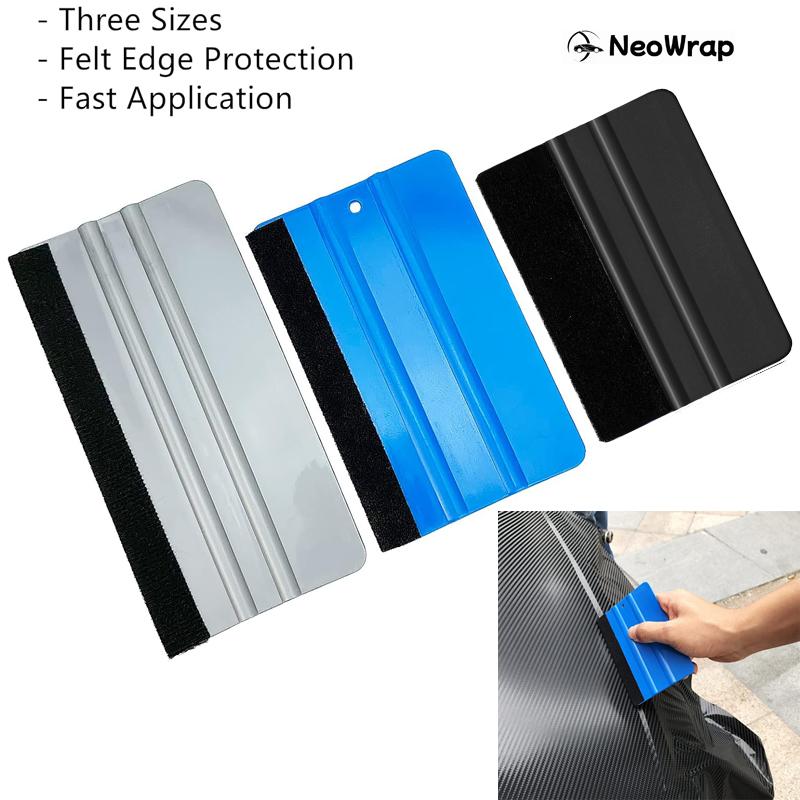Squeegee Vinyl Tool 8IN/6IN/5IN/4IN Car Vinyl Spatula Scraper with Felt Edge Wallpaper Decal Applicator Kit Wrapping Tools