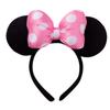 Handmade Mouse Ears Headband for Women and Girls Polka Dot Bow Minnie Ears Costume Accessories Hair Hoop Party Headwear