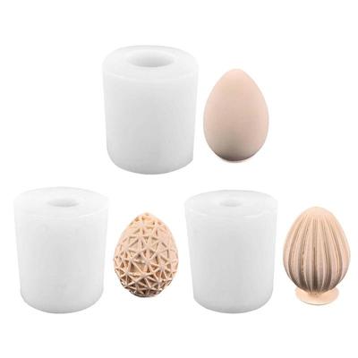 DIY Easter Geometric Eggs Silicone Candle Mold Handmade Aromatherapy Candle Mould Chocolate Gypsum Epoxy Resin Decoration