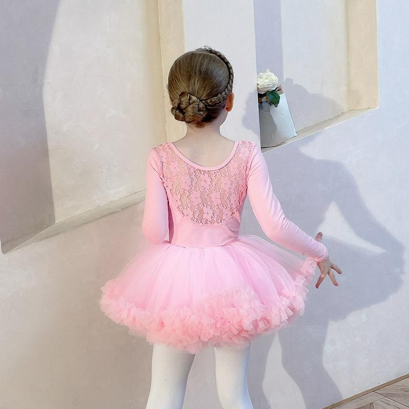 Dziecięca Odzież do Tańca Letnia z Krótkim Rękawem Dziewczęca Odzież do Ćwiczeń Koronkowa Różowa Dziecięca Odzież na Egzamin Baletowy Odzież do Tańca Chińskiego