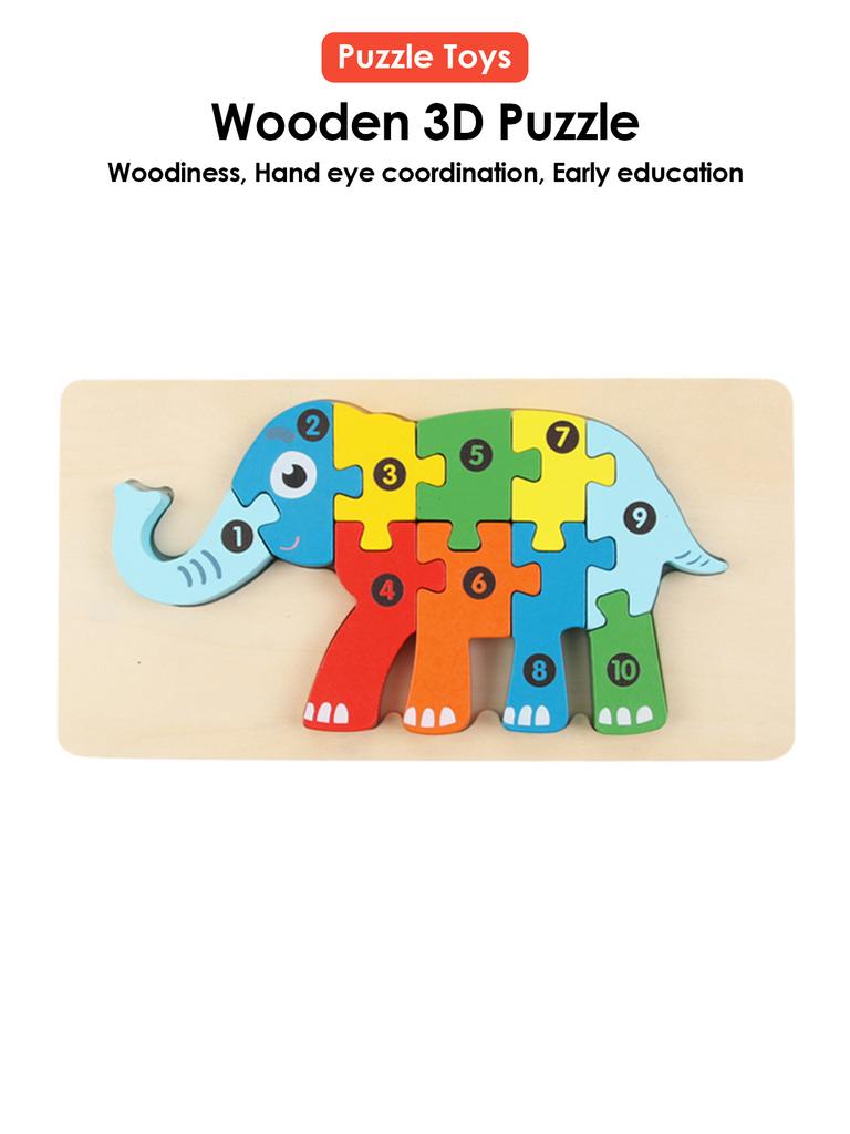 3D Holz Puzzles Pädagogisches Cartoon Tiere Frühen Lernen Kognition Intelligenz Puzzle Spiel Für Kinder Spielzeug