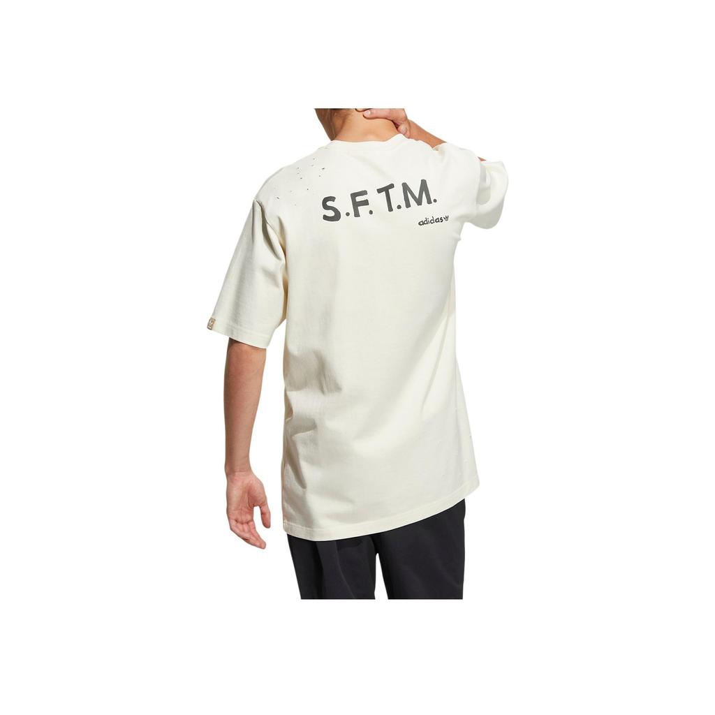 Adidas Originals, Song For The Mute Song For The Mute x Adidas Letter Logo Round Neck T-Shirt v1 Unisex Tops White HS9468