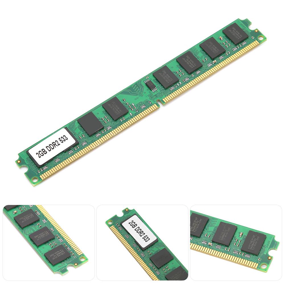 DDR2 2GB Memory Module 533Mhz PC2‑4200 Double‑Sided 16‑Grains for AMD Desktop Computer