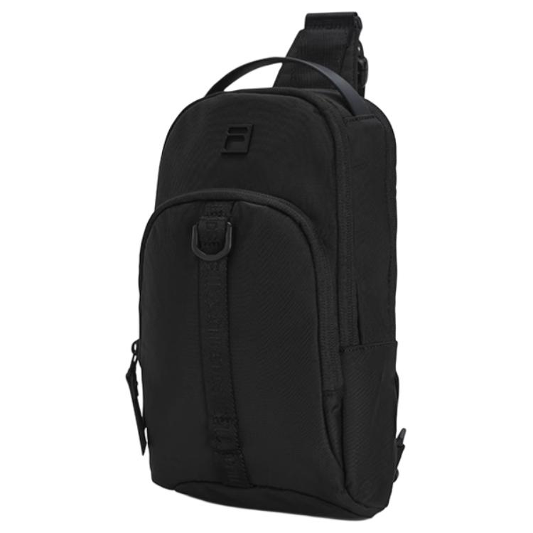 New FILA Fitness Series Fabric Sling Bag Regular Men's Pitch Black A13M531102FBK