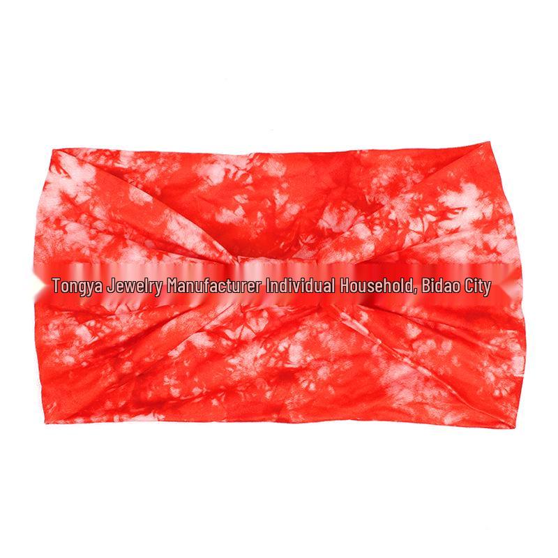 Bohemian Paisley Tie-Dye Wide Knot Headband for Women