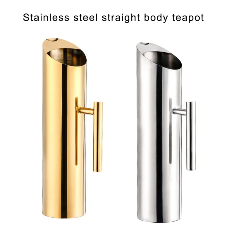 Stainless Steel Straight Body Pouring Pots Large Capacity Water Pitcher Water Jugs Suitable for Office and Home Use