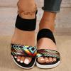 Sandals For Women  Summer Flats Sandals Fish Mouth Elastic Strap Roman Ladies Beach Sandals Larger Size 42 43