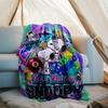Custom Name Snoopy Flannel Fleece Blanket Cozy Warm Throw Blanket For Couch Bed Travel All Season Use