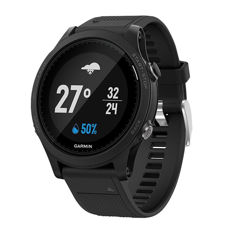 

Rhombus Texture Soft Silicone Watch Band for Garmin Forerunner 935 Black