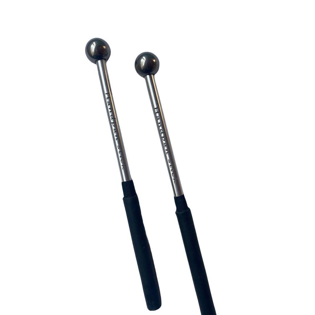 Ethereal Drum & Marimba Mallets - Red Brick Tone Xylophone & Orff Metal Sticks Non-slip Metal Handle + Metal Head (Pair)