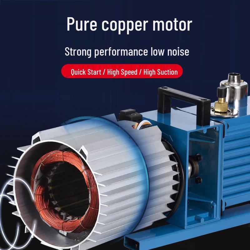 2XZ-2B Two-Stage Rotary Vane Vacuum Pump - Ideal for Labs, ACs, Refrigerators, and Small Industrial Applications