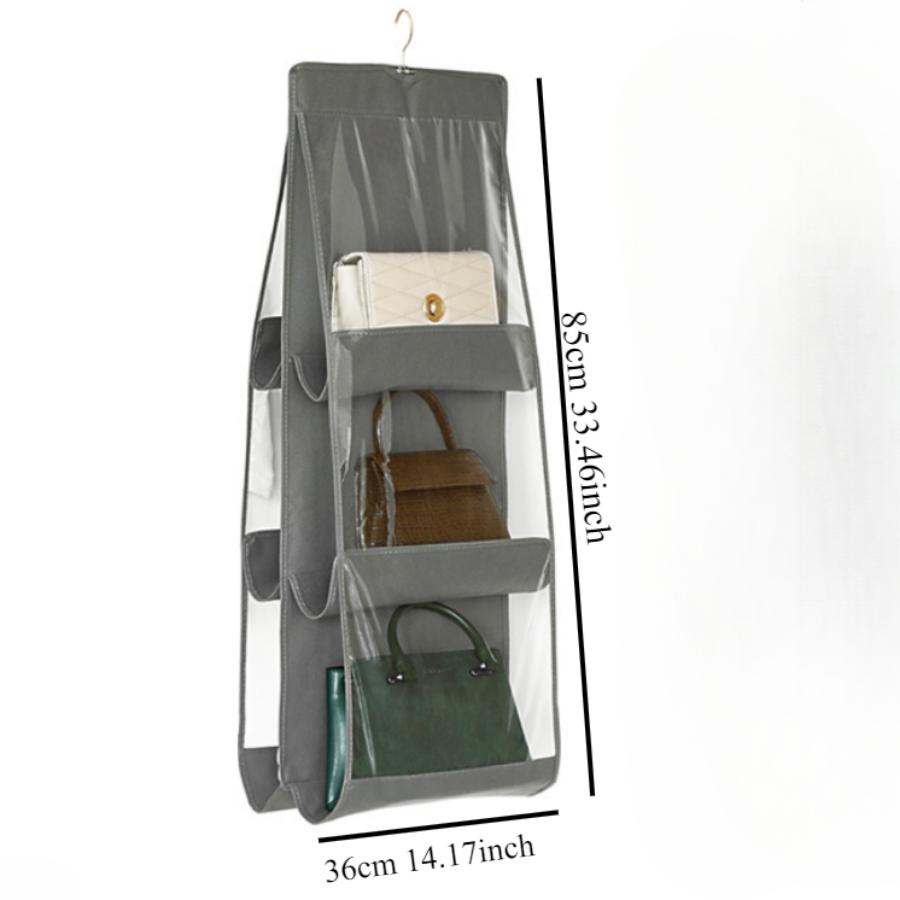 

6 карманов подвесная сумка-органайзер для гардероба серая водонепроницаемая сумка для хранения дверная стена прозрачная сумка для мелочей с вешалкой серый