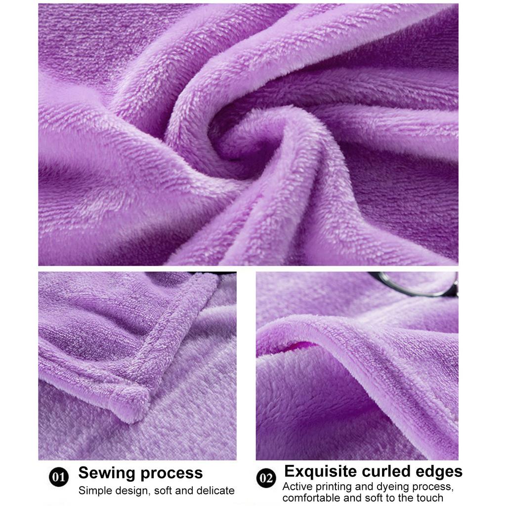 Coral Fleece Blankets For Beds Solid Soft Warm Thin Bedspread Sofa Cover Warm & Machine Washable Faux Fur Solid Blanket