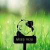 1pc Guinea Pig Garden Stake Metal Memorial Marker Elegant Hamster & Guinea Pig Yard Stake Ideal Pet Memorial Decoration