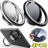 1/4PCS Magnetic Cellphone Finger Ring Holder Stand Zinc Alloy Grip Hook Phone Kickstand Suitable for Magnetic Car Mount
