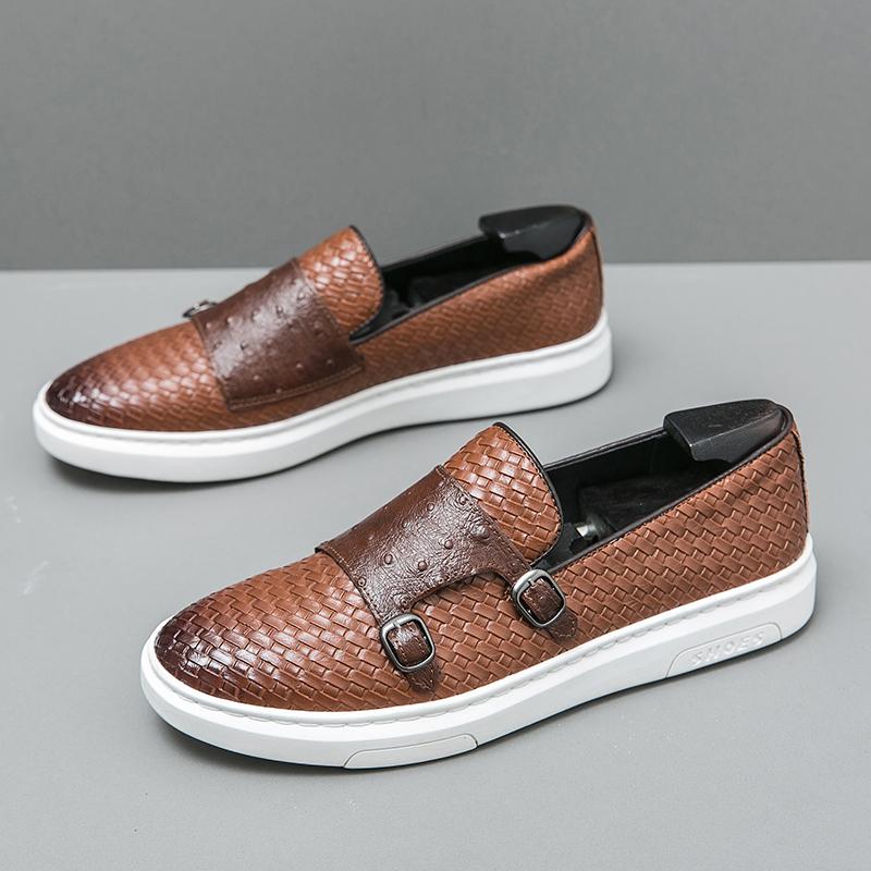 

Модная мужская вулканизированная обувь на плоской подошве, легкая, удобная, из маленькой кожи, для активного отдыха, путешествий, спорта, брендовая обувь, размеры 38-46 38 коричневый