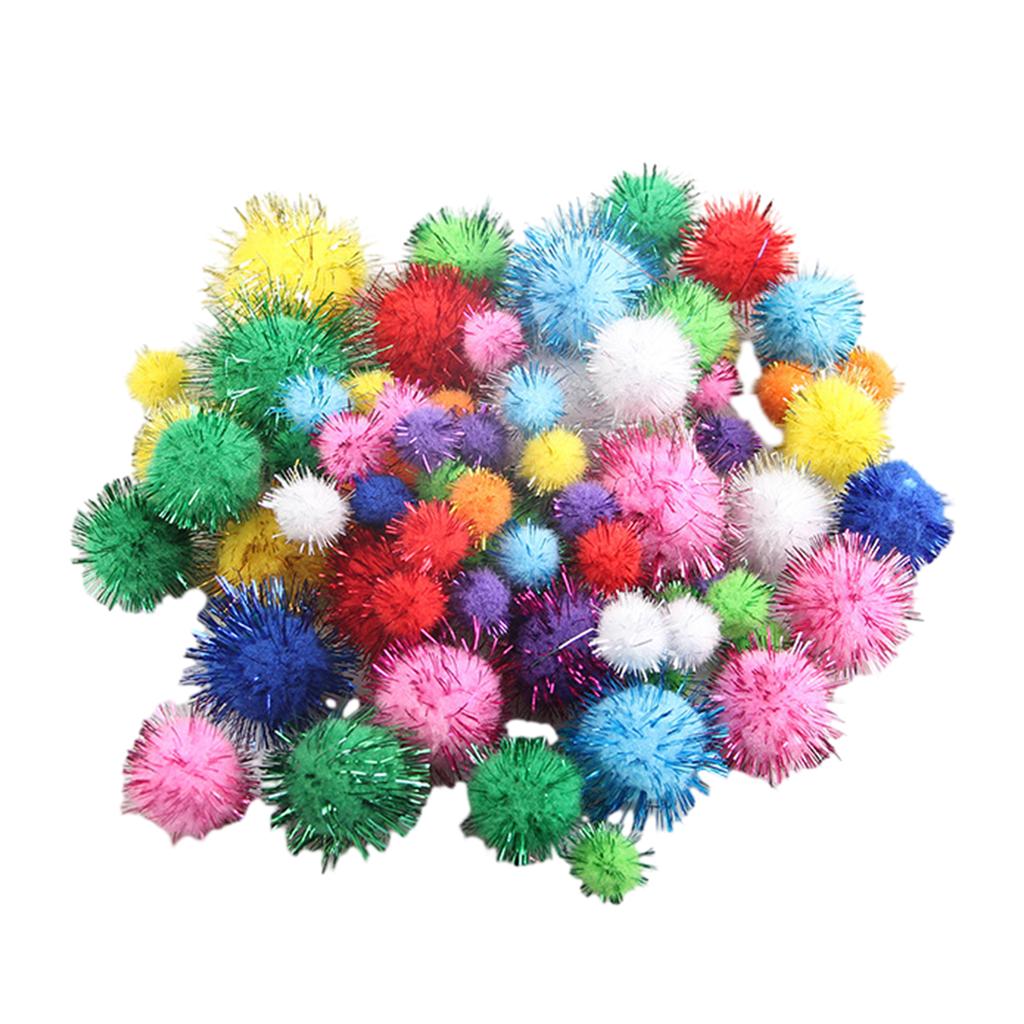 100 Stück Lametta Pompons Form Aufnäher DIY Haarnadel Kreativ Zubehör Kleidung Taschen Haarspangen Handgemachte Dekoration