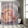 Pastel Spiral Shell Waterproof Shower Curtain - Elegant Art Design for Bathroom Decor, Perfect for a Stylish and Unique Look