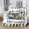 Camper Life Adventure Blankets Are Suitable for Living Rooms,making Them an Ideal Choice for Outdoor Travel and Gifts.