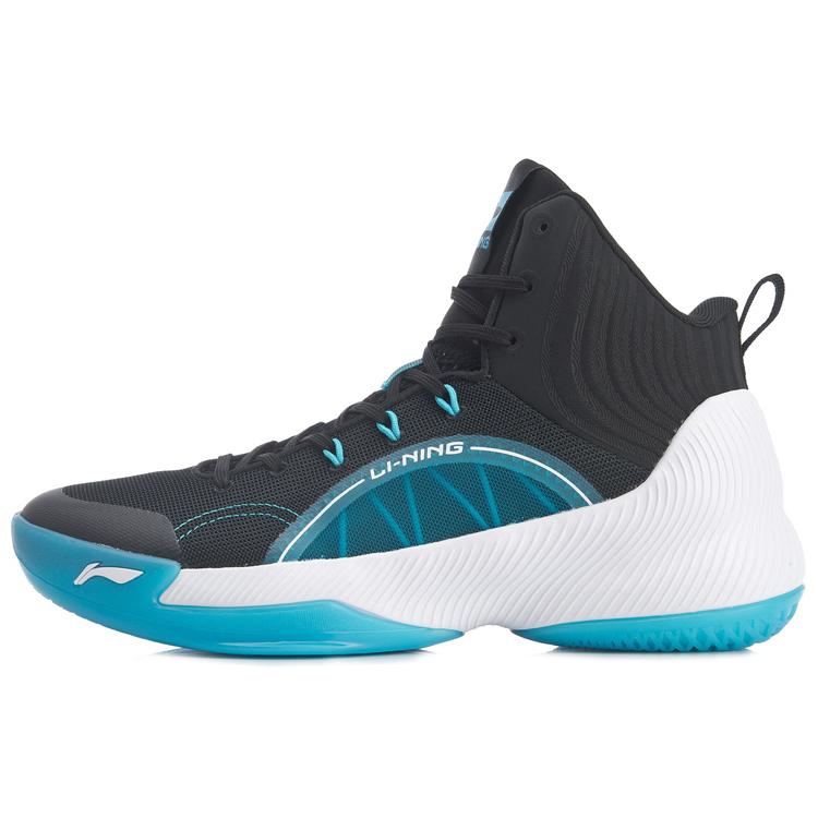 

Li Ning YuShuai TD Cushioning Rebound Mid top Basketball Shoes Men s Black Blue ABPQ027-2 41.5