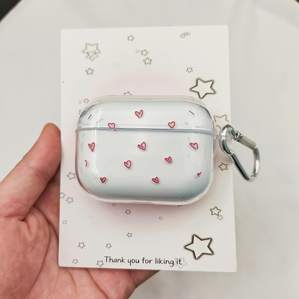 Trendy Heart Pattern Earphone Case for AirPods Pro3/Pro2/Pro Headphones Cover For AirPods 4/3/2/1 Shockproof Protective Cover