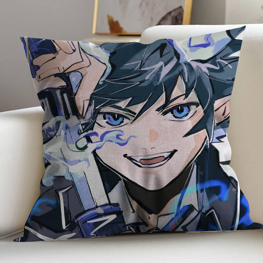 Blue Exorcist Cushion Cover Pillowcase Upholstery Sofa Throw Pillow Home Decor Pillowcas