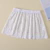 Women Lace Floral Fake Shirt Skirt Blouse Tail Hem Detachable Underskirt Shirt False Mini Skirt Fake Hem Adjustable Fake Top