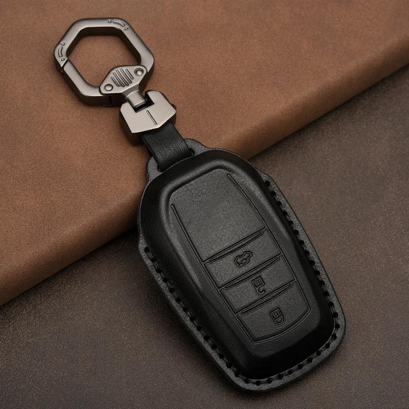 Genuine Leather Protector for Toyota Key Cover Domineering Reiz Rav4 Cruiser Crown Key Case Cover Fob