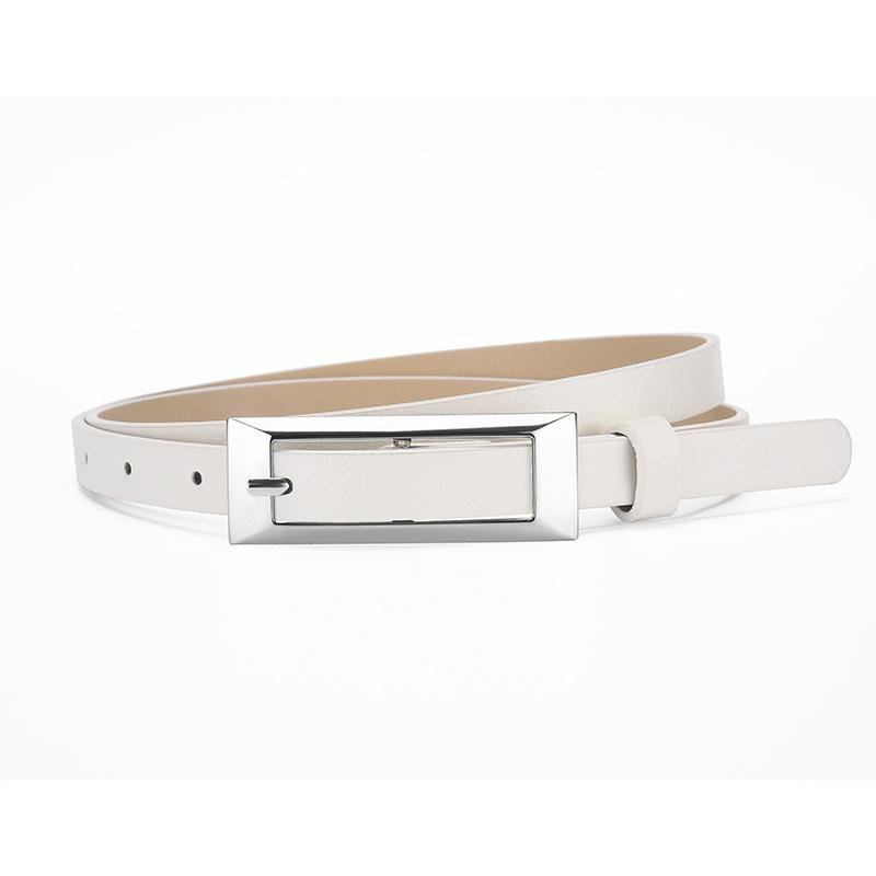 Ceinture Rectangulaire en Cuir Gras Ceinture Simple pour Robe Ceinture Fine Ceinture à Boucle Japonaise Femmes