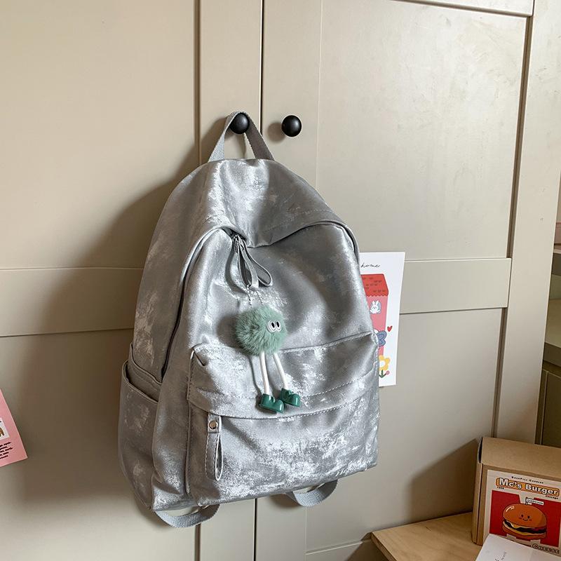 School bag Korean version of college students ins versatile large-capacity school bag simple and casual new travel backpack shoulder bag