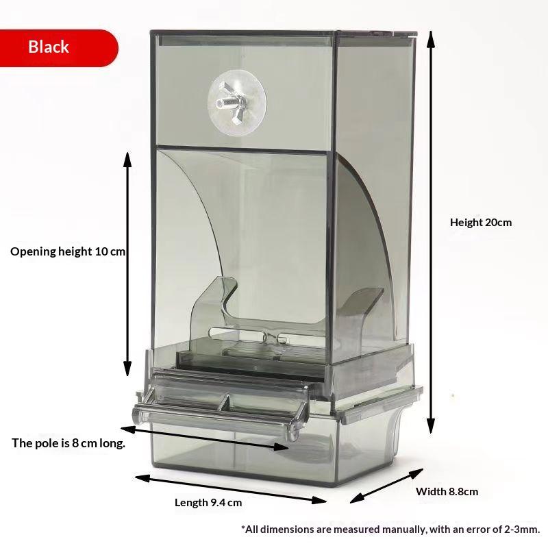 Mangiatoia Automatica per Uccelli Senza Sporco Gabbia Trasparente Dispenser di Cibo Appeso Facile da Ricaricare per Pappagalli Calopsitte Uccelli Piccoli