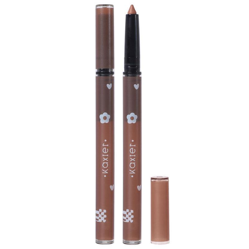 Nouveau crayon ombre à paupières sans poudre mat imperméable et résistant à la transpiration stick ombre à paupières ver à soie couché maquillage des yeux de déesse ombre à paupières