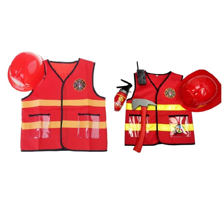 Feuerwehrchef-Rollenspiel-Kostümset, Verkleidungsset für einen Feuerwehrmann mit realistischen Accessoires, Feuerwehrkostüm