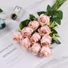 Silk Bulgarian Rose Artificial Flowers for Home and Wedding Decor