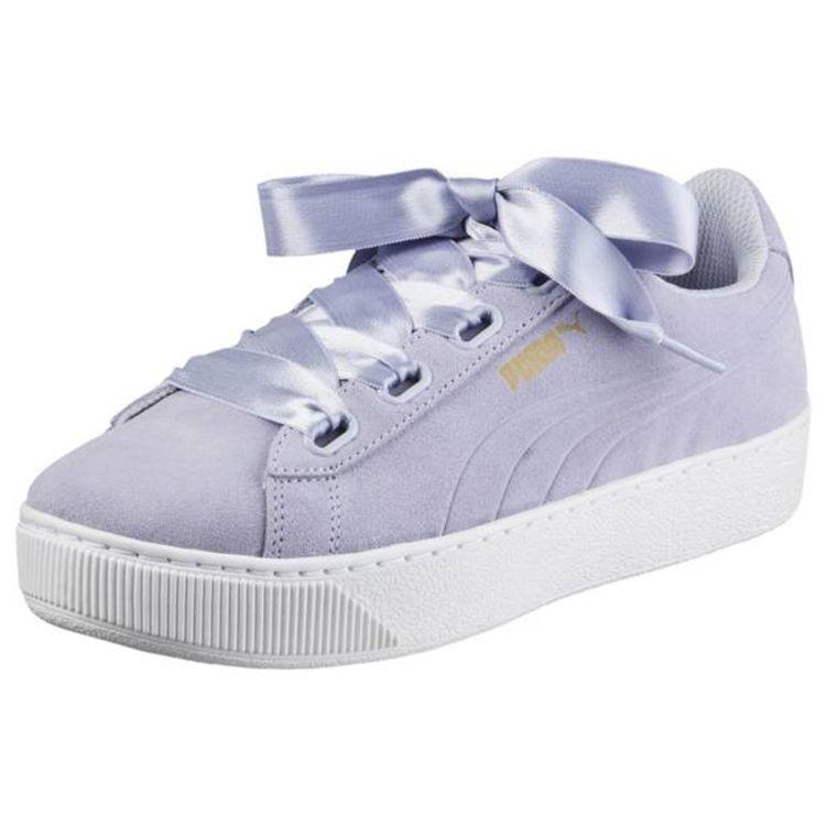 Puma Vikky Platform Ribbon Icelandic Blue Women Sneakers Purple 364979-03