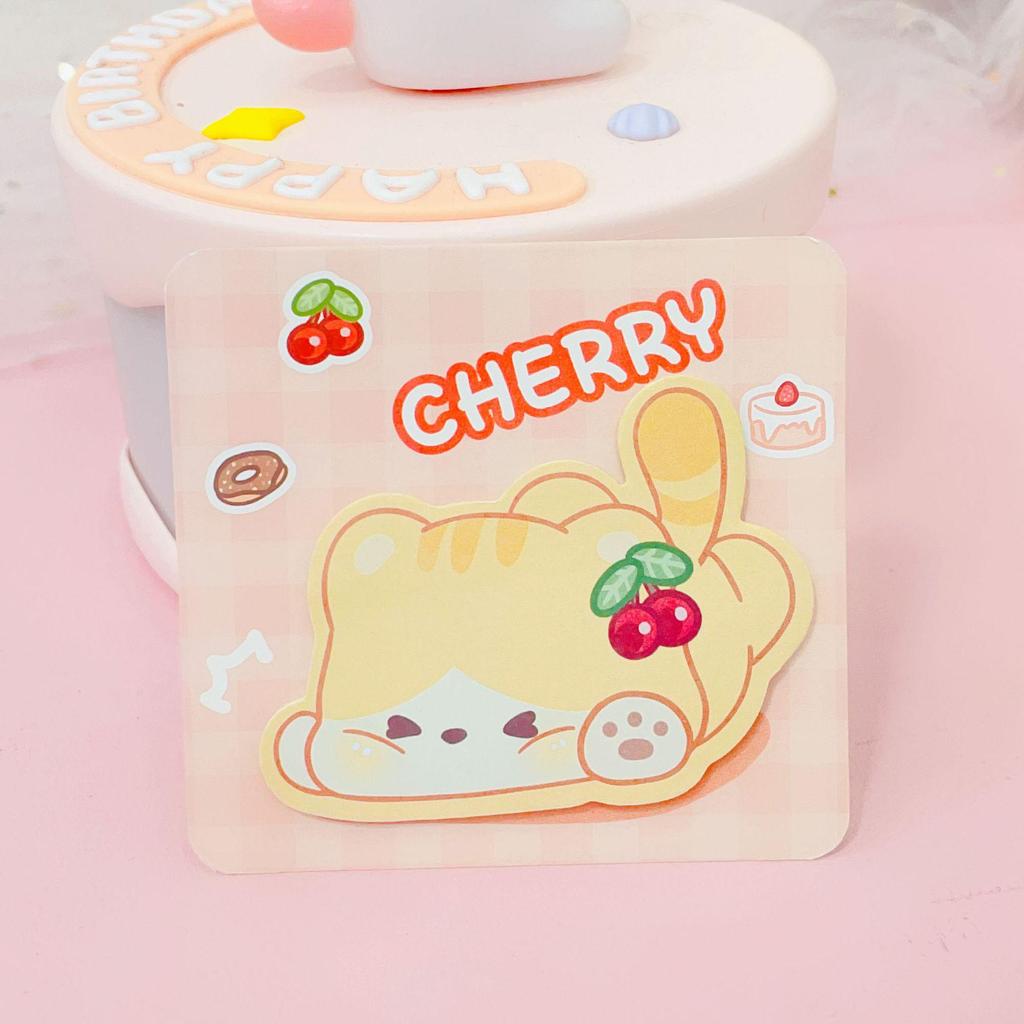 Charming Japanese-Style Sticker Set: Cartoon, Student, Portable, Irregular-Shaped Sticky Notes for Office & Home