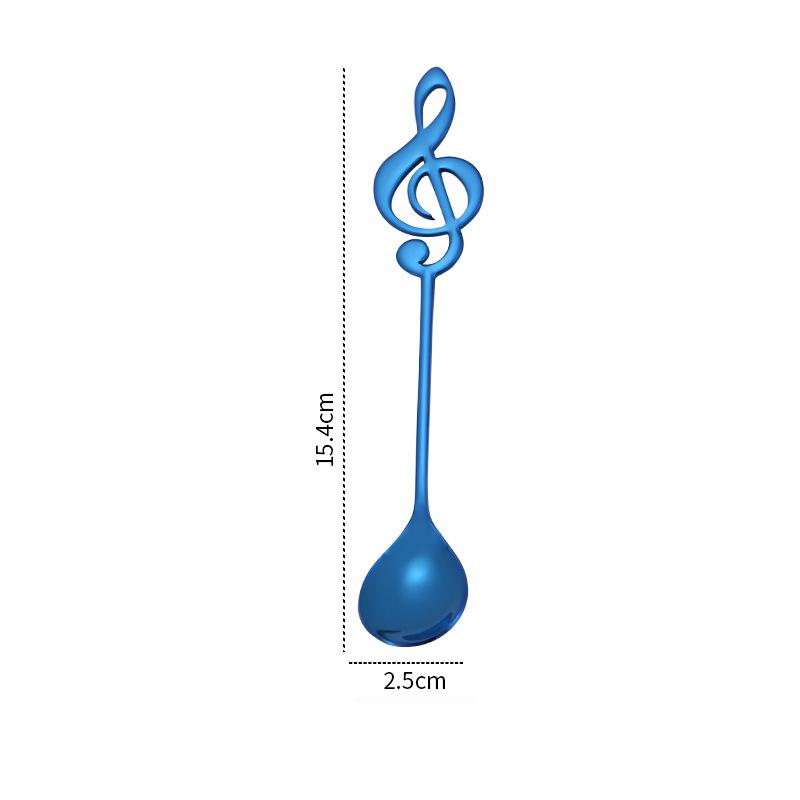 1/3/5/10pcs 304 Stainless Steel Musical Notes Coffee Spoon Stirring Cup Spoon Music Stick Ice Cream Gift Spoon