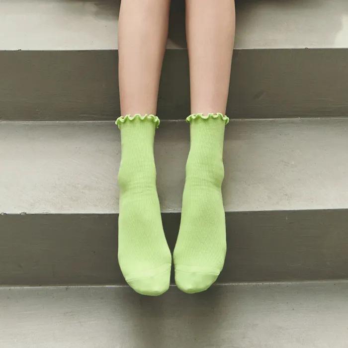 [BIARRITZ] French Frill Socks (LONG/MEDIUM) 5 Colors