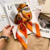 Small square scarf silk scarf women's French spring and autumn summer matching shirt neck protector scarf tulle scarf scarf 71x71