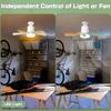LED Ceiling Fan 30W Ø42 Cm, 6 Blades, E27, 3 Speeds, Remote Control, Timer