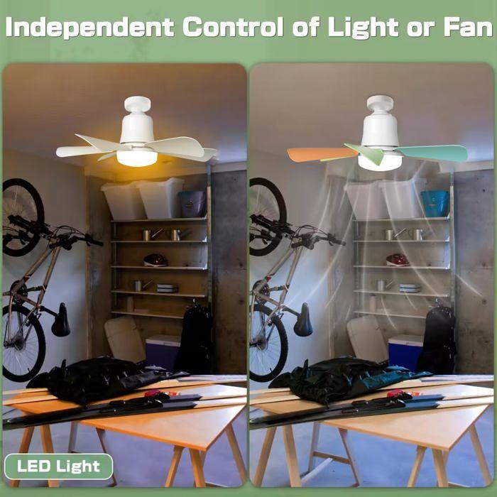 LED Ceiling Fan 30W Ø42 Cm, 6 Blades, E27, 3 Speeds, Remote Control, Timer