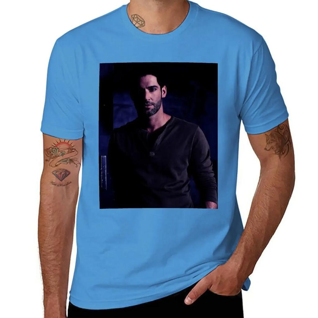Tom Ellis Night T-Shirt heavyweights oversized men t shirts